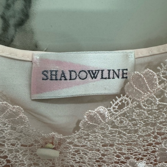 Vintage Shadowline Elegant Pink Lace Nightgown - Picture 3 of 6